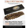 BEEOS Highlights Human Crochet Hair P4/27, Deep Wave Pre-Separated Miracle Knots Feather Crochet Hair for Women, Brown with Honey Blonde 16 Inch 40g(40g-Deep Wave-P4/27 Highlight)