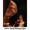 BEEOS Highlights Human Crochet Hair P4/27, Deep Wave Pre-Separated Miracle Knots Feather Crochet Hair for Women, Brown with Honey Blonde 16 Inch 40g(40g-Deep Wave-Natural Black)