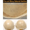 BEEOS 0.10mm PU Skin Toupee for Men, Volume Real Human Hair Mens Hair Piece 130% Medium Density, 8×10 Inch Durable PU Base No Shed Mens Hair Replacement System #613 Blonde(#613 Blonde)