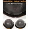 BEEOS 0.10mm PU Skin Toupee for Men, Volume Real Human Hair Mens Hair Piece 130% Medium Density, 8×10 Inch Durable PU Base No Shed Mens Hair Replacement System #613 Blonde(#2 Dark Brown)