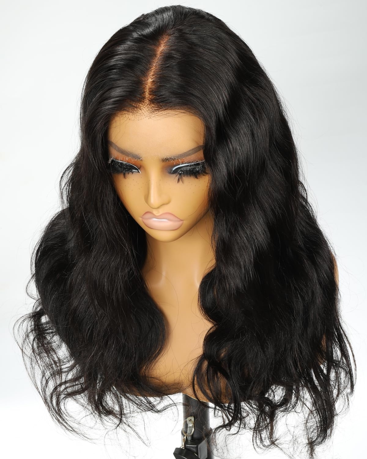 image:imageBEEOS 5x5 SKINLIKE Real HD Lace Closure Wig 01mm Ultrathin Invisible HD Lace Ture 180 Density Natural Color Human Hair Body Wave 18 Inch13x6 Ultrafitted HD Lace Wig Body Wave 250 Density