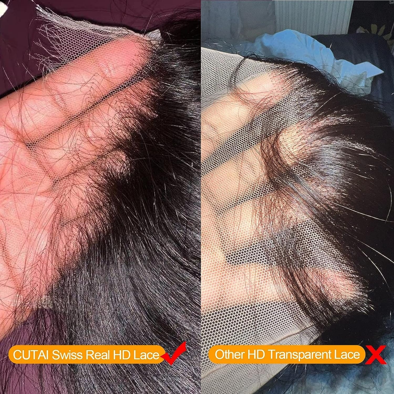 image:imageBEEOS 5x5 SKINLIKE Real HD Lace Closure Wig 01mm Ultrathin Invisible HD Lace Ture 180 Density Natural Color Human Hair Body Wave 18 Inch13x6 Ultrafitted HD Lace Wig Body Wave 250 Density
