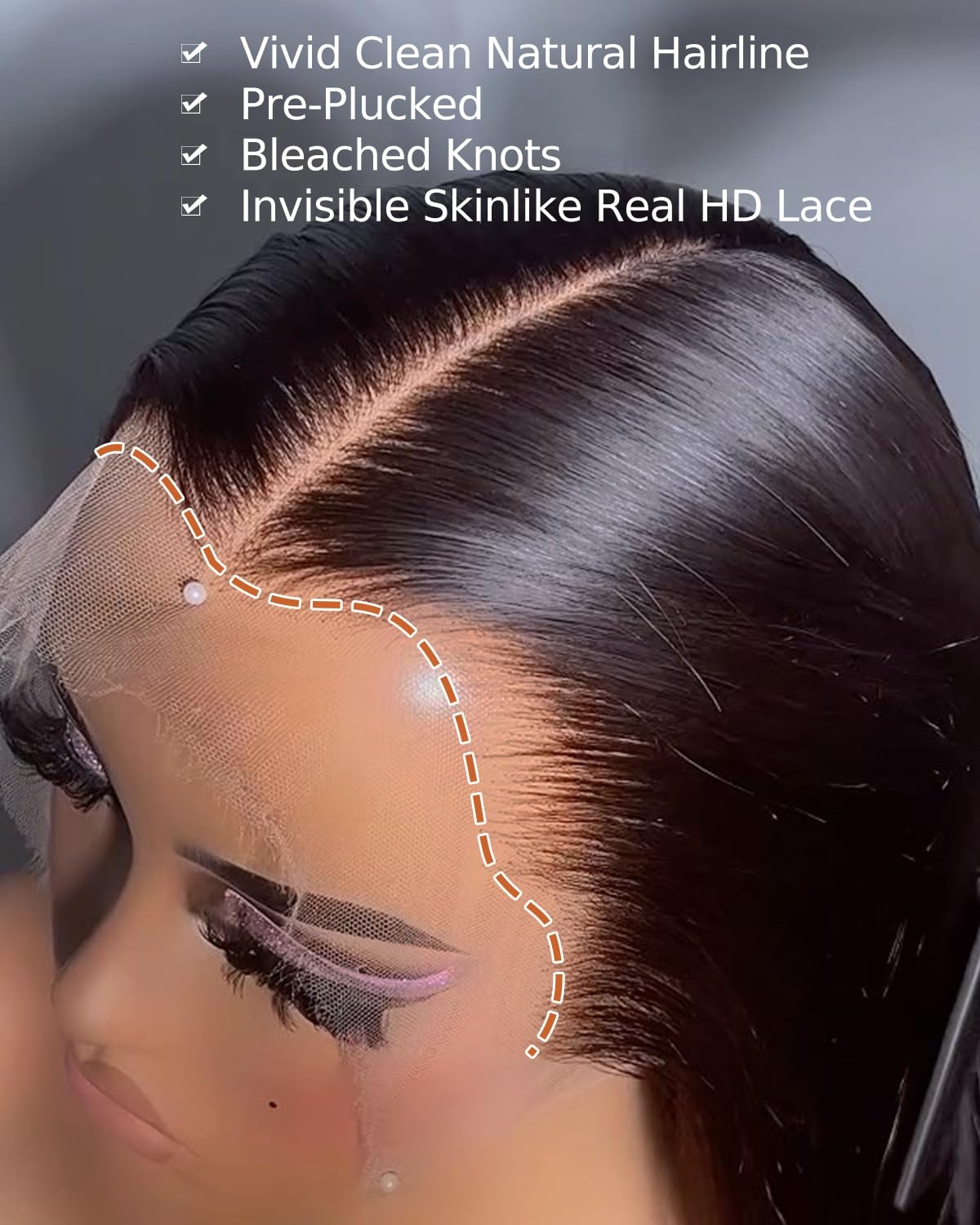 image:imageBEEOS 5x5 SKINLIKE Real HD Lace Closure Wig 01mm Ultrathin Invisible HD Lace Ture 180 Density Natural Color Human Hair Body Wave 18 Inch13x6 Ultrafitted HD Lace Wig Body Wave 250 Density