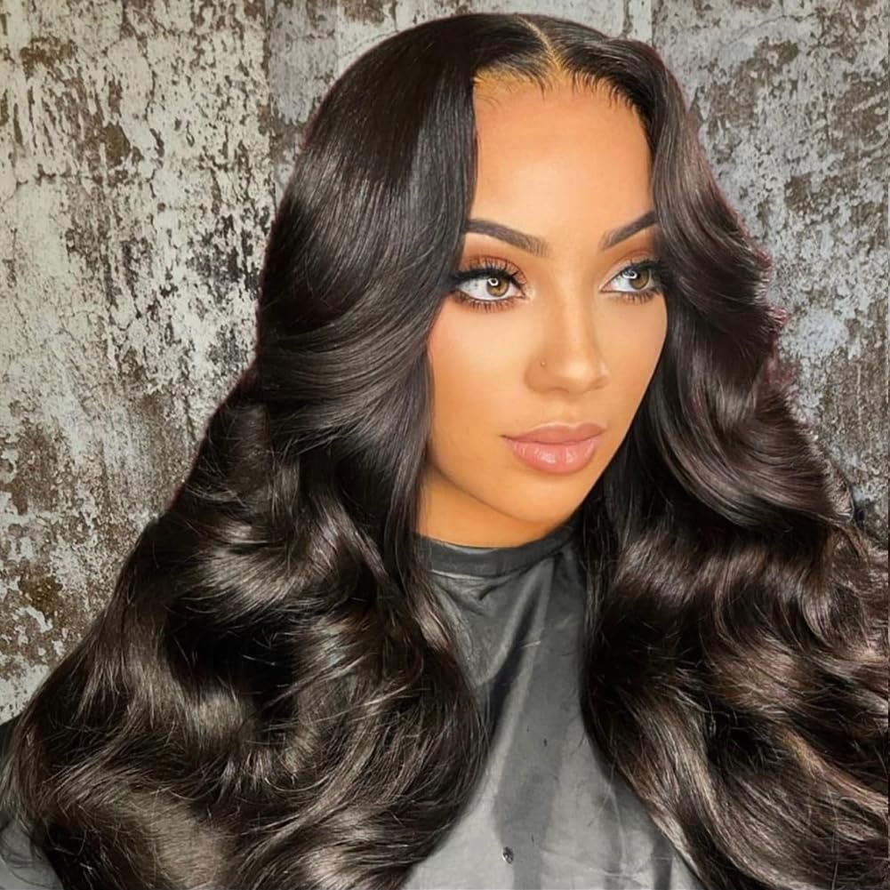 image:imageBEEOS 5x5 SKINLIKE Real HD Lace Closure Wig 01mm Ultrathin Invisible HD Lace Ture 180 Density Natural Color Human Hair Body Wave 18 Inch13x6 Ultrafitted HD Lace Wig Body Wave 250 Density