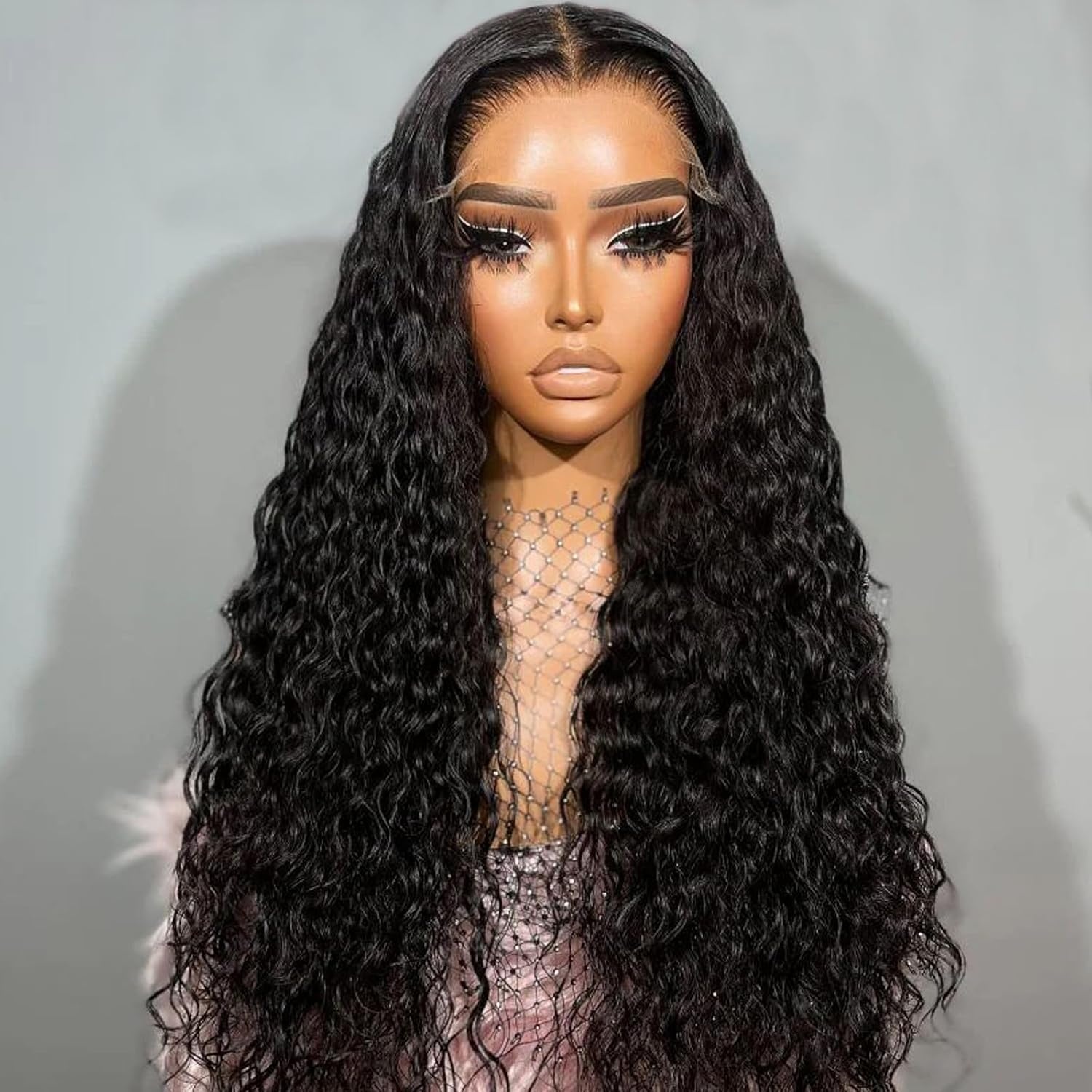 image:imageBEEOS 5x5 SKINLIKE Real HD Lace Closure Wig 01mm Ultrathin Invisible HD Lace Ture 180 Density Natural Color Human Hair Body Wave 18 InchUltrafitted 13x6 HD Lace Front Wig 180 Density Curly