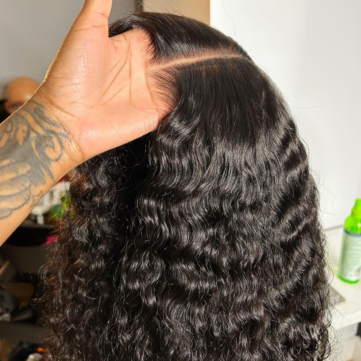 image:imageBEEOS 5x5 SKINLIKE Real HD Lace Closure Wig 01mm Ultrathin Invisible HD Lace Ture 180 Density Natural Color Human Hair Body Wave 18 InchUltrafitted 13x6 HD Lace Front Wig 180 Density Curly