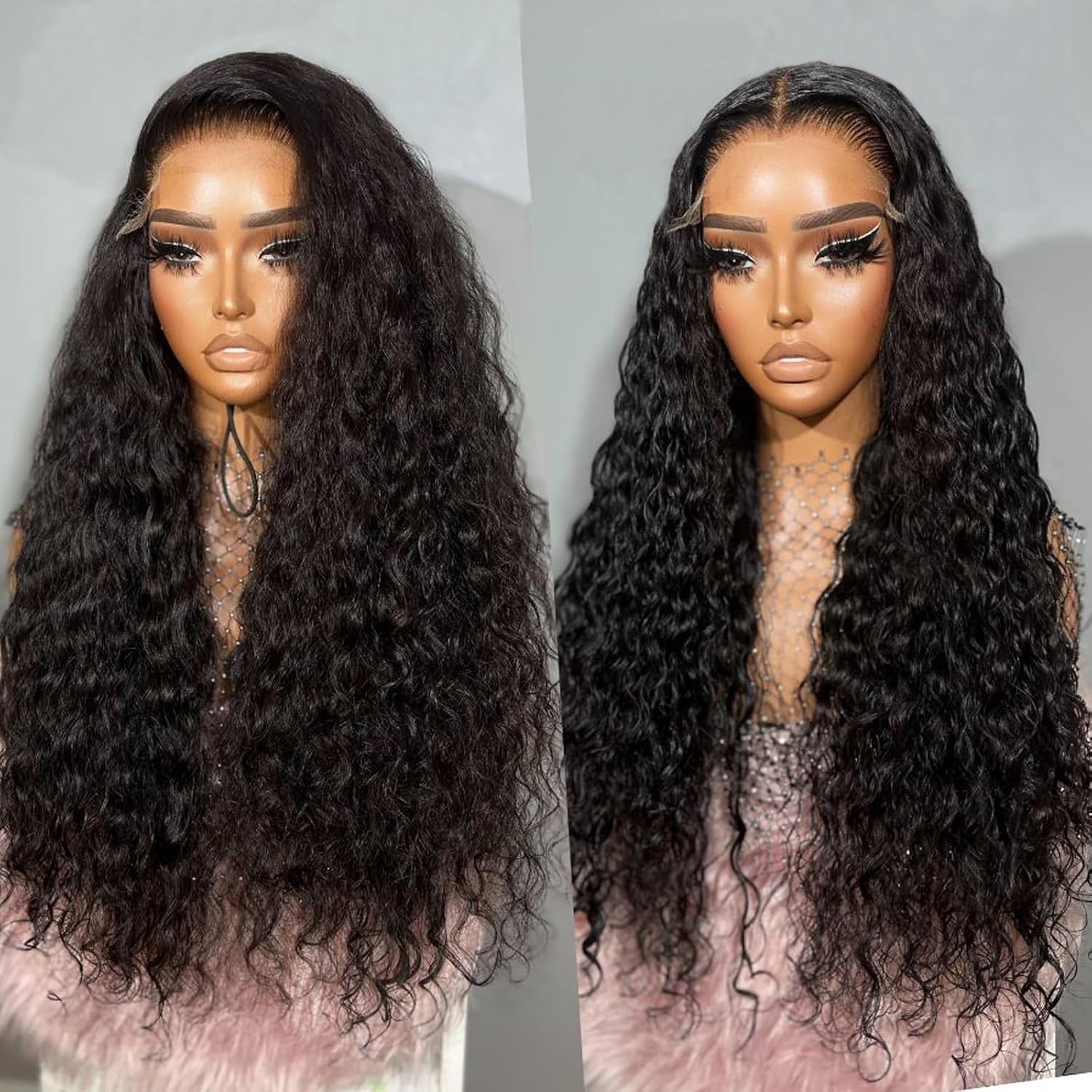 image:imageBEEOS 5x5 SKINLIKE Real HD Lace Closure Wig 01mm Ultrathin Invisible HD Lace Ture 180 Density Natural Color Human Hair Body Wave 18 InchUltrafitted 13x6 HD Lace Front Wig 180 Density Curly