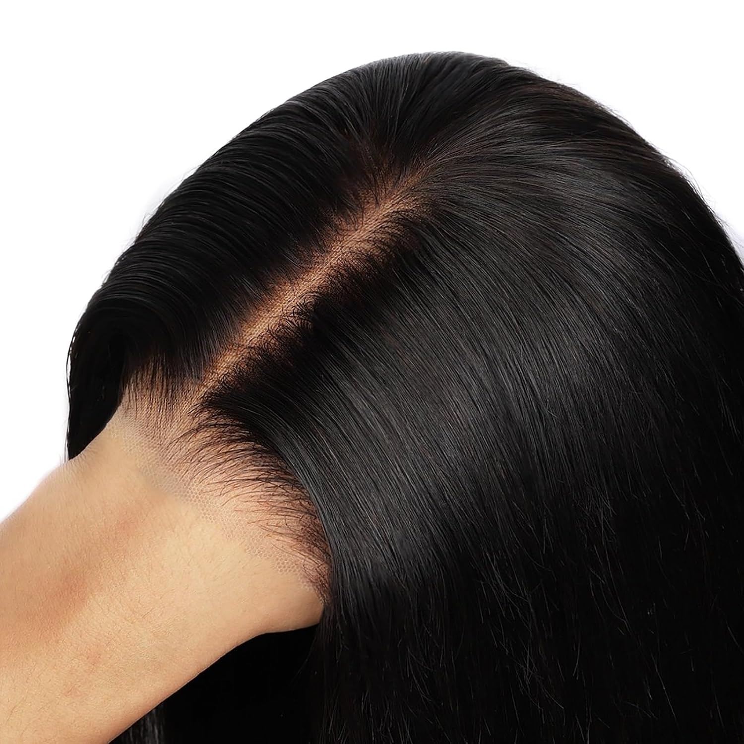 image:imageBEEOS Glueless Wigs Human Hair Preplucked PreCut 5x5 HD Lace Wig 250 Density Straight Pre Everything Wear and Go Wig Bleached Knots 20 Inch5x5 Straight Glueless HD Lace Wig 180 Density