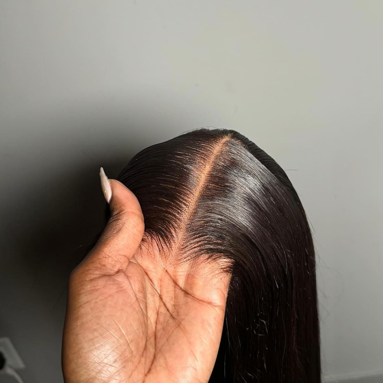 image:imageBEEOS Glueless Wigs Human Hair Preplucked PreCut 5x5 HD Lace Wig 250 Density Straight Pre Everything Wear and Go Wig Bleached Knots 20 Inch5x5 Straight Glueless HD Lace Wig 180 Density