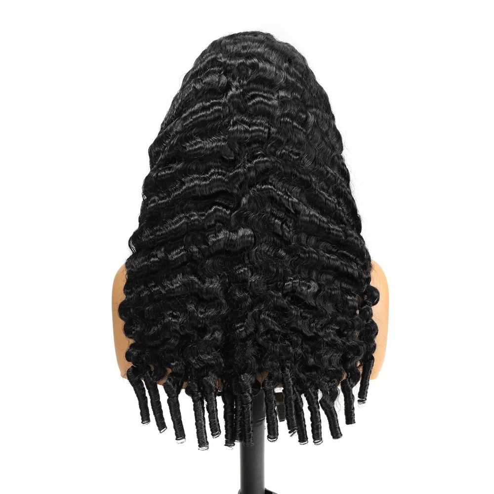 image:imageBEEOS 13x6 HD Lace Frontal 1 Jet Black Wig 250 Density Invisible Ultrathin Skinlike Real HD Lace Body Wave Wig Human Hair Ultrafitted Cap PrePlucked Bleached Knots for Black Women 22 Inch13x6 Burmese Curly 1 Jet Black 250 Density