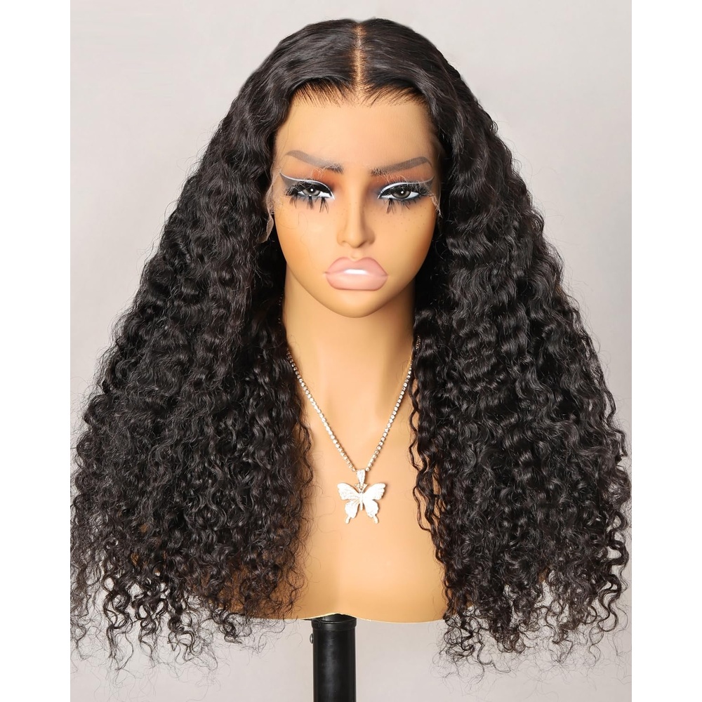 image:imageBEEOS 5x5 SKINLIKE Real HD Lace Closure Wig 01mm Ultrathin Invisible HD Lace Ture 180 Density Natural Color Human Hair Body Wave 18 Inch5x5 HD Lace Wig Curly 250 Density