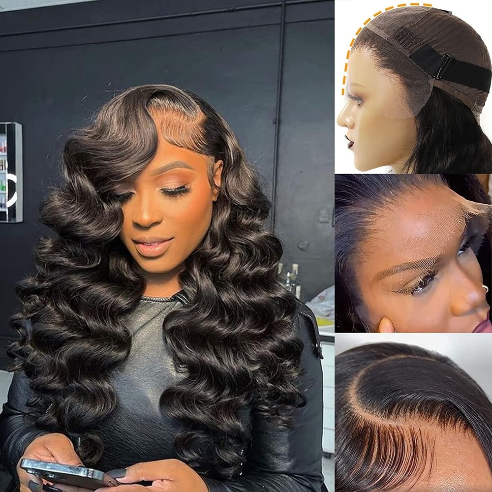 image:imageBEEOS 5x5 SKINLIKE Real HD Lace Closure Wig 01mm Ultrathin Invisible HD Lace Ture 180 Density Natural Color Human Hair Body Wave 18 InchUltrafitted 13x6 HD Lace Front Wig 250 Density Body Wave
