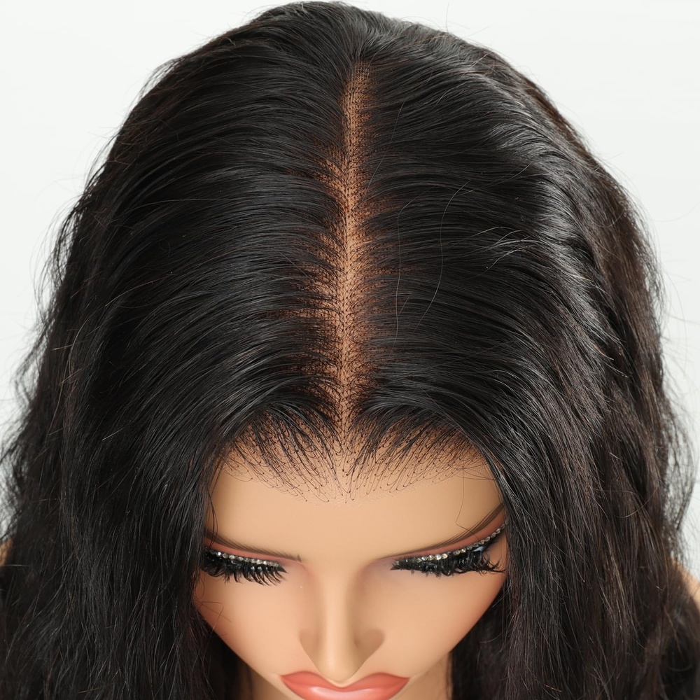image:imageBEEOS Glueless Wigs Human Hair Preplucked PreCut 5x5 HD Lace Wig 250 Density Straight Pre Everything Wear and Go Wig Bleached Knots 20 Inch9x6 Body Wave Glueless HD Lace Wig 250 Density