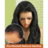 BEEOS 13×6 HD Lace Frontal #1 Jet Black Wig, 250% Density Invisible Ultra-thin Skinlike Real HD Lace Body Wave Wig Human Hair Ultra-fitted Cap Pre-Plucked Bleached Knots for Black Women 22 Inch(13×6- Body Wave- #1 Jet Black- 250% Density)