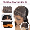 BEEOS 13×6 HD Lace Frontal #1 Jet Black Wig, 250% Density Invisible Ultra-thin Skinlike Real HD Lace Body Wave Wig Human Hair Ultra-fitted Cap Pre-Plucked Bleached Knots for Black Women 22 Inch(13×6- Burmese Curly- #1 Jet Black- 250% Density)