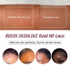 BEEOS 13×6 HD Lace Frontal #1 Jet Black Wig, 250% Density Invisible Ultra-thin Skinlike Real HD Lace Body Wave Wig Human Hair Ultra-fitted Cap Pre-Plucked Bleached Knots for Black Women 22 Inch(13×6- Burmese Curly- #1 Jet Black- 250% Density)
