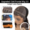 BEEOS 5×5 SKINLIKE Real HD Lace Closure Wig, 0.1mm Ultra-thin Invisible HD Lace Ture 180% Density Natural Color Human Hair Body Wave 18 Inch(Ultra-fitted 13×6 HD Lace Front Wig 180% Density- Curly)