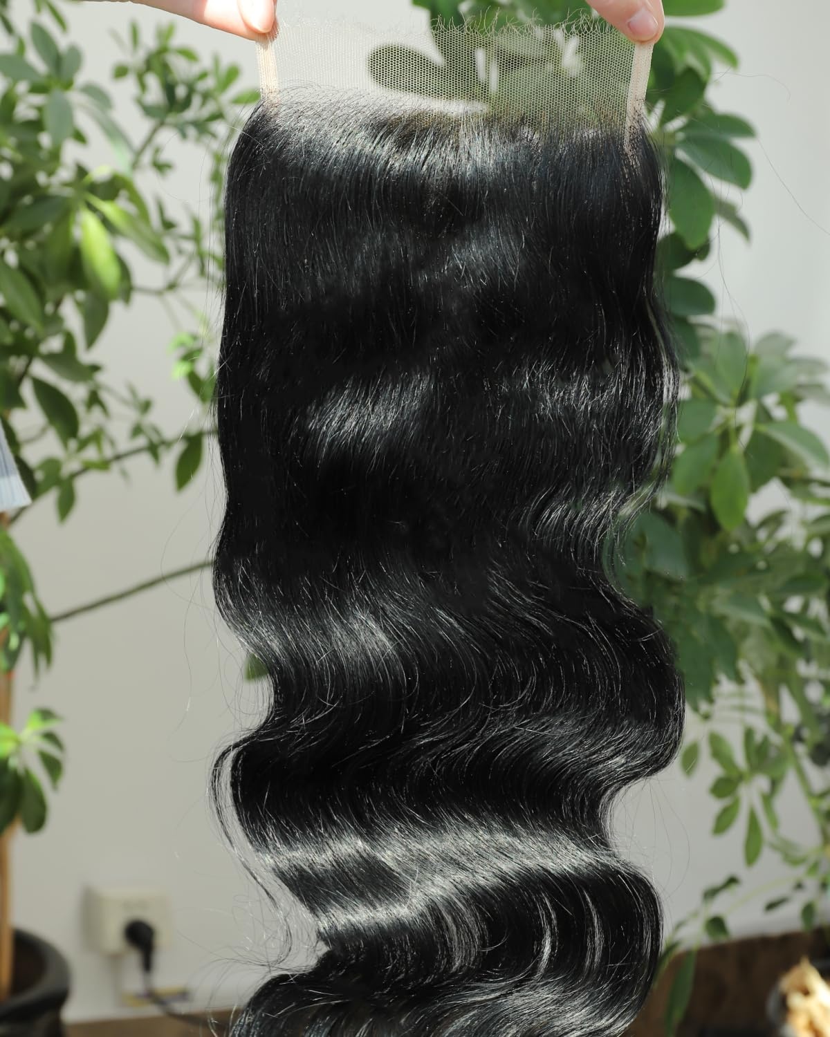 image:imageBEEOS Jet Black 5x5 SKINLIKE Real HD Lace Closure Body Wave 010mm Ultrathin Invisbile HD Lace Can Melt into Any Skin Tone Human Hair Closure PrePlucked Bleached Knot 14 Inch5x5 Closure Body Wave 1 Jet Black