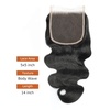 BEEOS Jet Black 5×5 SKINLIKE Real HD Lace Closure, Body Wave 0.10mm Ultra-thin Invisbile HD Lace Can Melt into Any Skin Tone Human Hair Closure Pre-Plucked Bleached Knot 14 Inch(5×5 Closure- Body Wave- #1 Jet Black)