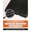 BEEOS 3 Body Wave Bundles Human Hair 18 20 22 Inch, Double Weft 100% Remy Human Hair Bundles for Black Women Sew In and Quick Weave, Natural Black 95g x 3(Natural Black Straight)