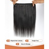 BEEOS 3 Body Wave Bundles Human Hair 18 20 22 Inch, Double Weft 100% Remy Human Hair Bundles for Black Women Sew In and Quick Weave, Natural Black 95g x 3(Natural Black Yaki Straight)