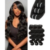 BEEOS 3 Body Wave Bundles Human Hair 18 20 22 Inch, Double Weft 100% Remy Human Hair Bundles for Black Women Sew In and Quick Weave, Natural Black 95g x 3(Natural Black Body Wave)