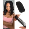 BEEOS Afro Kinkys Bulk Human Hair, 4C Curly for Braids 50gram, Kinky-Curly Human Hair Bulk For Mini Twists, Dreadlocks Extensions, Locs Repair, 350#Ginger 16inch(Natural Black)