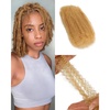 BEEOS Afro Kinkys Bulk Human Hair, 4C Curly for Braids 50gram, Kinky-Curly Human Hair Bulk For Mini Twists, Dreadlocks Extensions, Locs Repair, 350#Ginger 16inch(#27 Honey Blonde)