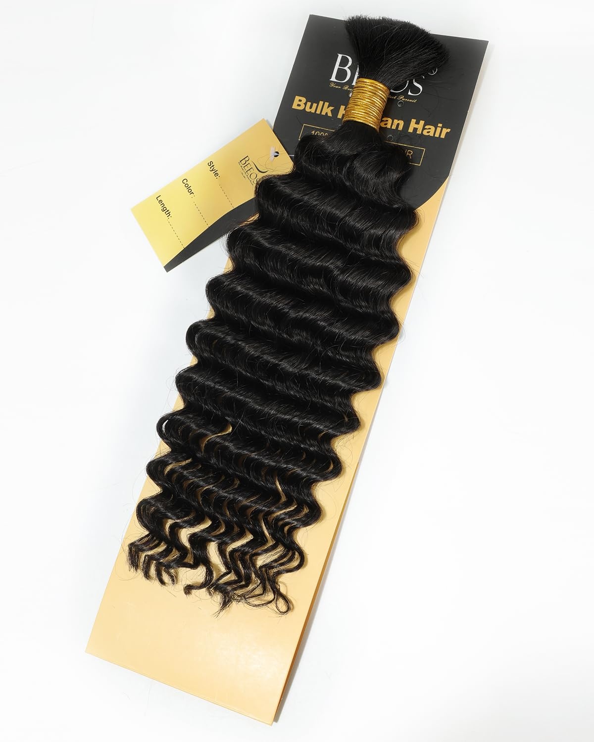 image:imageBEEOS Human Braiding Hair for Boho Braids 50g Deep Wave Remy Human Hair for Boho Braids Full Ends No Weft 16 Inch 1B Natural BlackNatural Black Deep Wave 50g
