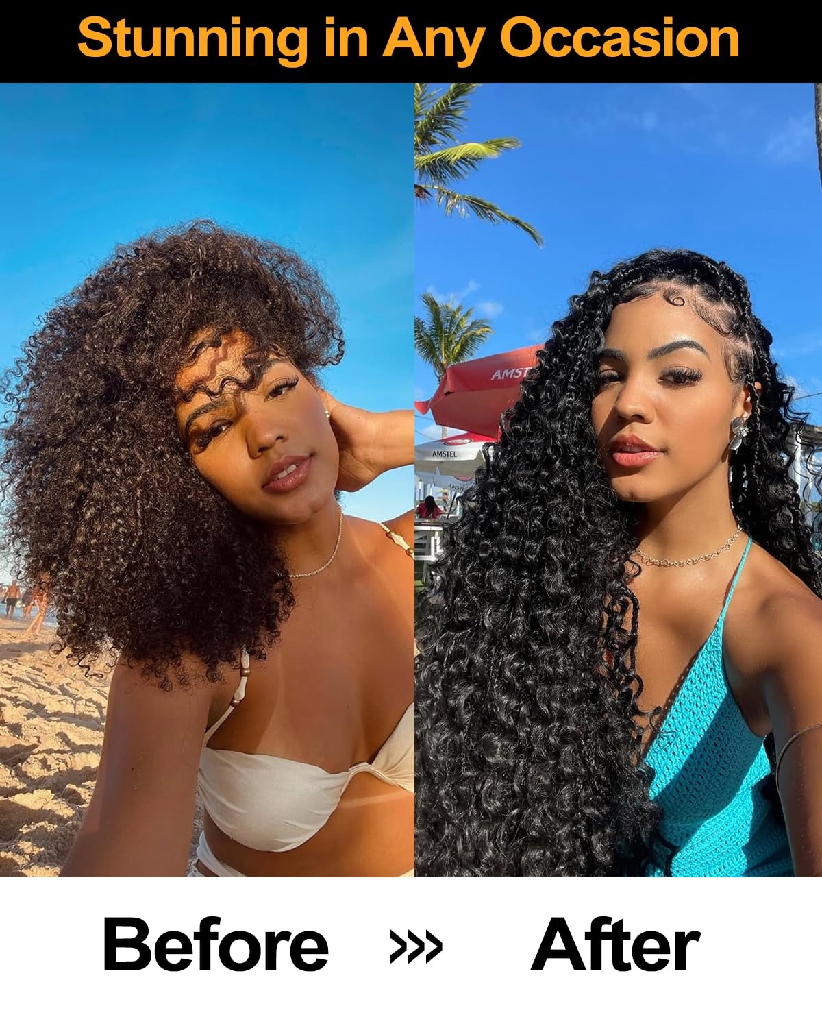image:imageBEEOS Human Braiding Hair for Boho Braids 50g Deep Wave Remy Human Hair for Boho Braids Full Ends No Weft 16 Inch 1B Natural BlackNatural Black Deep Wave 50g