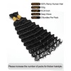 BEEOS Human Braiding Hair for Boho Braids 50g, Deep Wave Remy Human Hair for Boho Braids Full Ends No Weft 16 Inch #1B Natural Black(#1 Jet Black-100g)