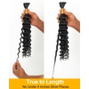 BEEOS Human Braiding Hair for Boho Braids 50g, Deep Wave Remy Human Hair for Boho Braids Full Ends No Weft 16 Inch #1B Natural Black(#1 Jet Black-100g)