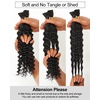 BEEOS Human Braiding Hair for Boho Braids 50g, Deep Wave Remy Human Hair for Boho Braids Full Ends No Weft 16 Inch #1B Natural Black(#1B Natural Black-100g)