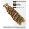 BEEOS Human Braiding Hair for Boho Braids 50g, Deep Wave Remy Human Hair for Boho Braids Full Ends No Weft 16 Inch #1B Natural Black(#27 Honey Blonde-100g)