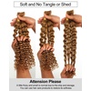 BEEOS Human Braiding Hair for Boho Braids 50g, Deep Wave Remy Human Hair for Boho Braids Full Ends No Weft 16 Inch #1B Natural Black(#30 Auburn Ginger-100g)