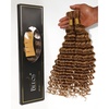 BEEOS Human Braiding Hair for Boho Braids 50g, Deep Wave Remy Human Hair for Boho Braids Full Ends No Weft 16 Inch #1B Natural Black(#30 Auburn Ginger-100g)