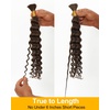 BEEOS 99J Burgundy Boho Hair for Braiding, Deep Wave Bulk Bundles 16 Inch(#4 Chocolate Brown-100g)